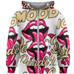 Music Hip Hop Text Black White 3d Kids  Zipper Hoodie Without Drawstring
