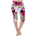 Music Hip Hop Text Black White 3d Lightweight Velour Cropped Yoga Leggings