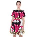 Music Hip Hop Text Black White 3d Sailor Dress