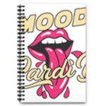 Music Hip Hop Text Black White 3d 5.5  x 8.5  Notebook