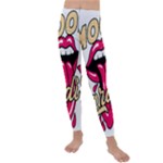 Music Hip Hop Text Black White 3d Kids  Lightweight Velour Leggings