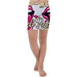 Music Hip Hop Text Black White 3d Kids  Lightweight Velour Capri Yoga Leggings