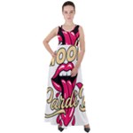 Music Hip Hop Text Black White 3d Empire Waist Velour Maxi Dress