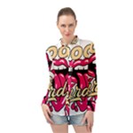 Music Hip Hop Text Black White 3d Long Sleeve Chiffon Shirt