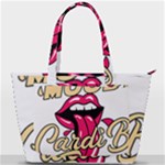 Music Hip Hop Text Black White 3d Back Pocket Shoulder Bag 