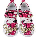 Music Hip Hop Text Black White 3d Kids  Velcro Strap Shoes