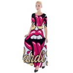 Music Hip Hop Text Black White 3d Half Sleeves Maxi Dress