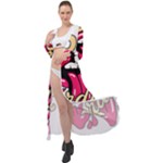 Music Hip Hop Text Black White 3d Maxi Chiffon Beach Wrap
