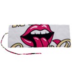 Music Hip Hop Text Black White 3d Roll Up Canvas Pencil Holder (S)