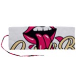 Music Hip Hop Text Black White 3d Roll Up Canvas Pencil Holder (M)