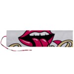 Music Hip Hop Text Black White 3d Roll Up Canvas Pencil Holder (L)
