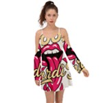Music Hip Hop Text Black White 3d Boho Dress