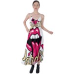 Music Hip Hop Text Black White 3d Tie Back Maxi Dress