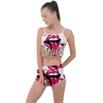 Music Hip Hop Text Black White 3d Summer Cropped Co-Ord Set