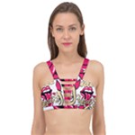 Music Hip Hop Text Black White 3d Cage Up Bikini Top