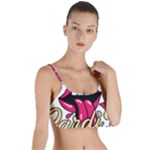 Music Hip Hop Text Black White 3d Layered Top Bikini Top 