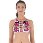 Music Hip Hop Text Black White 3d Perfectly Cut Out Bikini Top