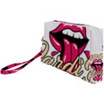 Music Hip Hop Text Black White 3d Wristlet Pouch Bag (Small)