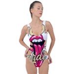 Music Hip Hop Text Black White 3d Side Cut Out Swimsuit