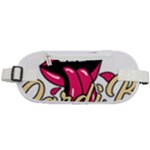 Music Hip Hop Text Black White 3d Rounded Waist Pouch