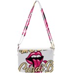 Music Hip Hop Text Black White 3d Double Gusset Crossbody Bag