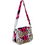 Music Hip Hop Text Black White 3d Saddle Handbag