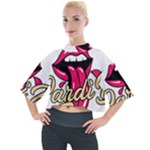 Music Hip Hop Text Black White 3d Mock Neck T-Shirt