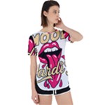 Music Hip Hop Text Black White 3d Perpetual Short Sleeve T-Shirt