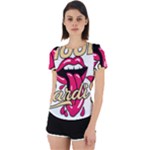 Music Hip Hop Text Black White 3d Back Cut Out Sport T-Shirt
