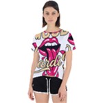 Music Hip Hop Text Black White 3d Open Back Sport T-Shirt