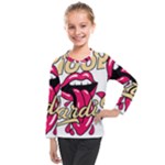 Music Hip Hop Text Black White 3d Kids  Long Mesh T-Shirt