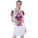 Music Hip Hop Text Black White 3d Women s Polo T-Shirt