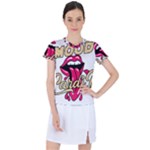 Music Hip Hop Text Black White 3d Women s Sports Top