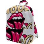 Music Hip Hop Text Black White 3d Zip Up Backpack