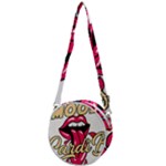 Music Hip Hop Text Black White 3d Crossbody Circle Bag