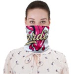 Music Hip Hop Text Black White 3d Face Covering Bandana (Adult)
