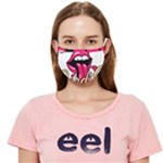 Music Hip Hop Text Black White 3d Cloth Face Mask (Adult)
