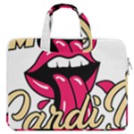 Music Hip Hop Text Black White 3d MacBook Pro 13  Double Pocket Laptop Bag