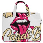 Music Hip Hop Text Black White 3d MacBook Pro 16  Double Pocket Laptop Bag 