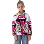 Music Hip Hop Text Black White 3d Kids  Half Zip Hoodie
