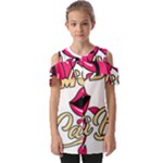 Music Hip Hop Text Black White 3d Fold Over Open Sleeve Top