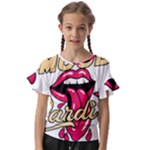 Music Hip Hop Text Black White 3d Kids  Cut Out Flutter Sleeves