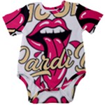 Music Hip Hop Text Black White 3d Baby Short Sleeve Bodysuit