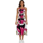 Music Hip Hop Text Black White 3d Sleeveless Shoulder Straps Boho Dress