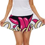 Music Hip Hop Text Black White 3d Women s Skort
