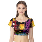 Xtreme Skateboard Graffiti Short Sleeve Crop Top