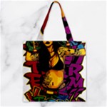 Xtreme Skateboard Graffiti Zipper Grocery Tote Bag