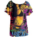 Xtreme Skateboard Graffiti Women s Oversized T-Shirt