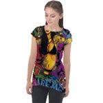 Xtreme Skateboard Graffiti Cap Sleeve High Low Top
