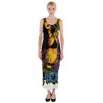 Xtreme Skateboard Graffiti Fitted Maxi Dress